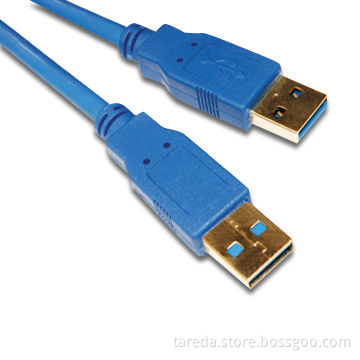 USB 3.0 AM to AM Cables, ISO14001, UL, CE and CB Certified, RoHS Directive-compliant